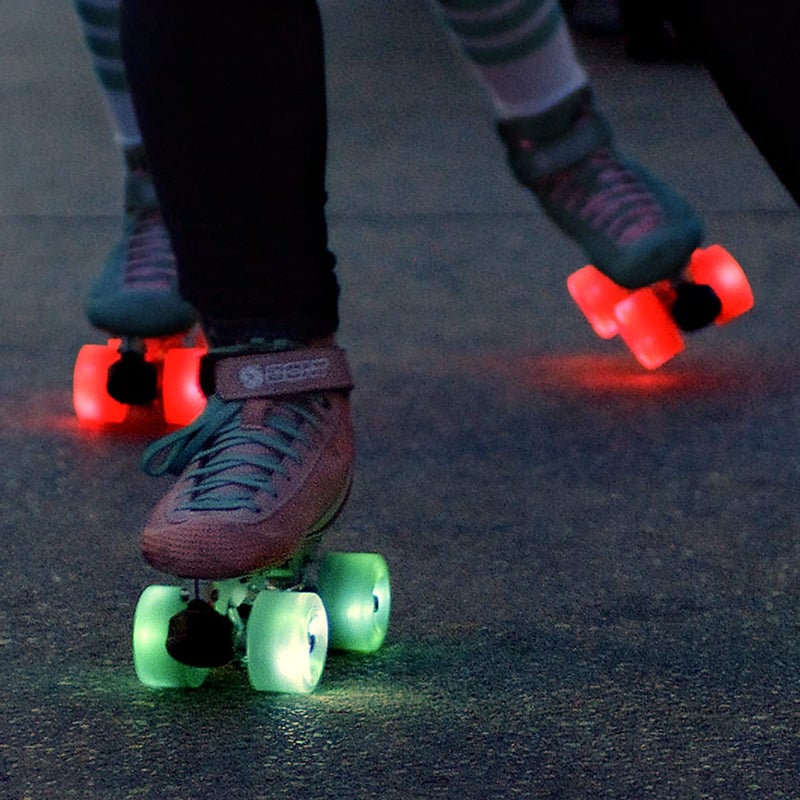 Bont Skates - عجلات تزلج رباعية العجلات LED متوهجة - التزلج في الهواء الطلق في الشوارع الترفيهية - 62 × 35 مم 83A - مجموعة من 4 عجلات (أزرق دغدغة) - Image 4